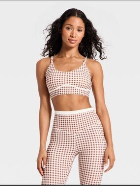 Women's Piped Sports Bra - JoyLab™ Brown S or M